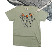 Pumpkin Head Dancing Skellies - Comfort Colors Tee Little Mama Shirt Shop
