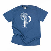 Floral Initials - Comfort Colors Tee Little Mama Shirt Shop