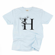 Floral Initials - Comfort Colors Tee Little Mama Shirt Shop