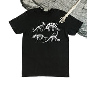 Four Dinosaur Skeletons - Comfort Colors Tee Little Mama Shirt Shop