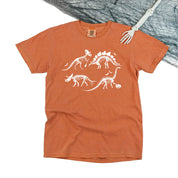 Four Dinosaur Skeletons - Comfort Colors Tee Little Mama Shirt Shop