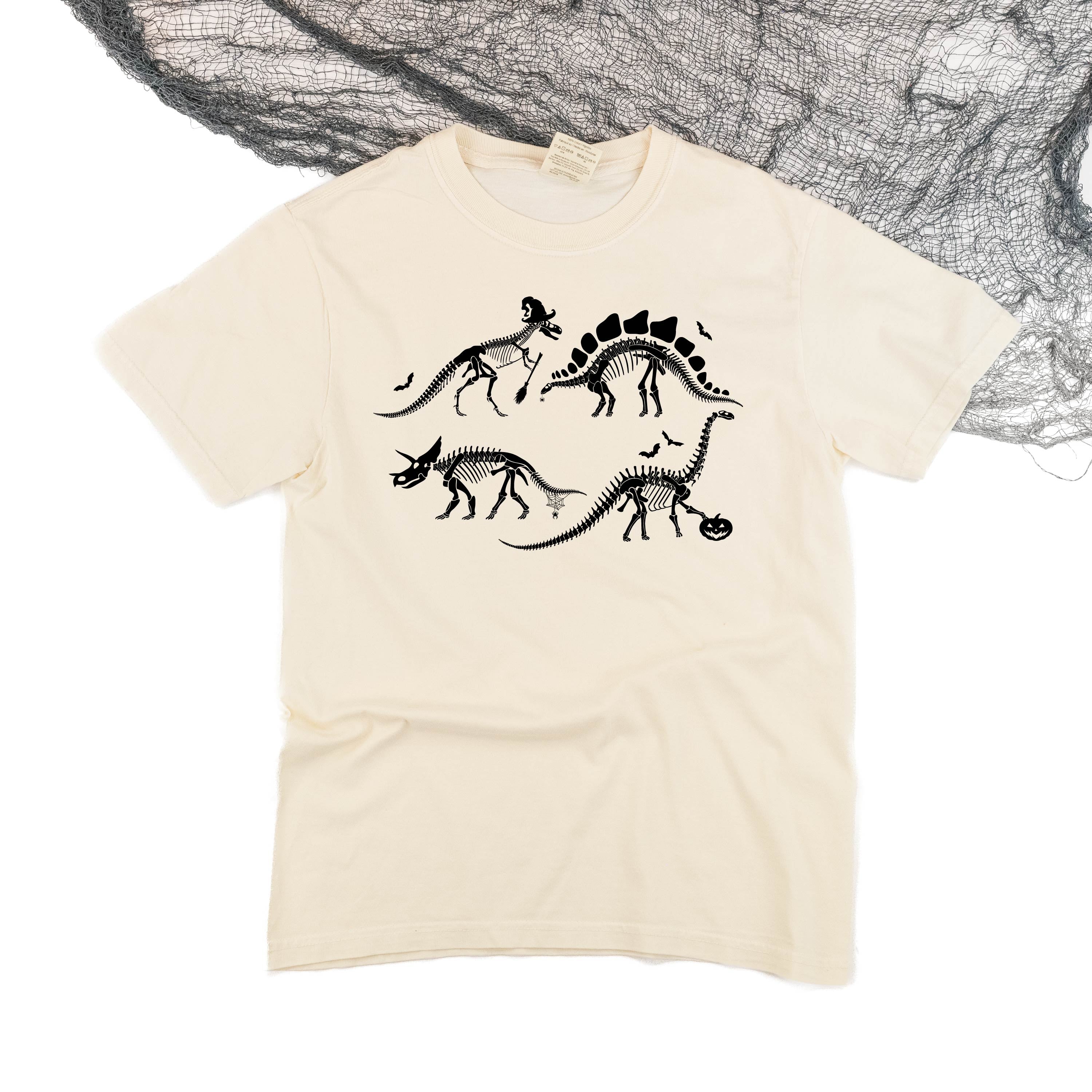 comfort_colors_short_sleeve_four_dinosaur_skeletons_little_mama_shirt_shop