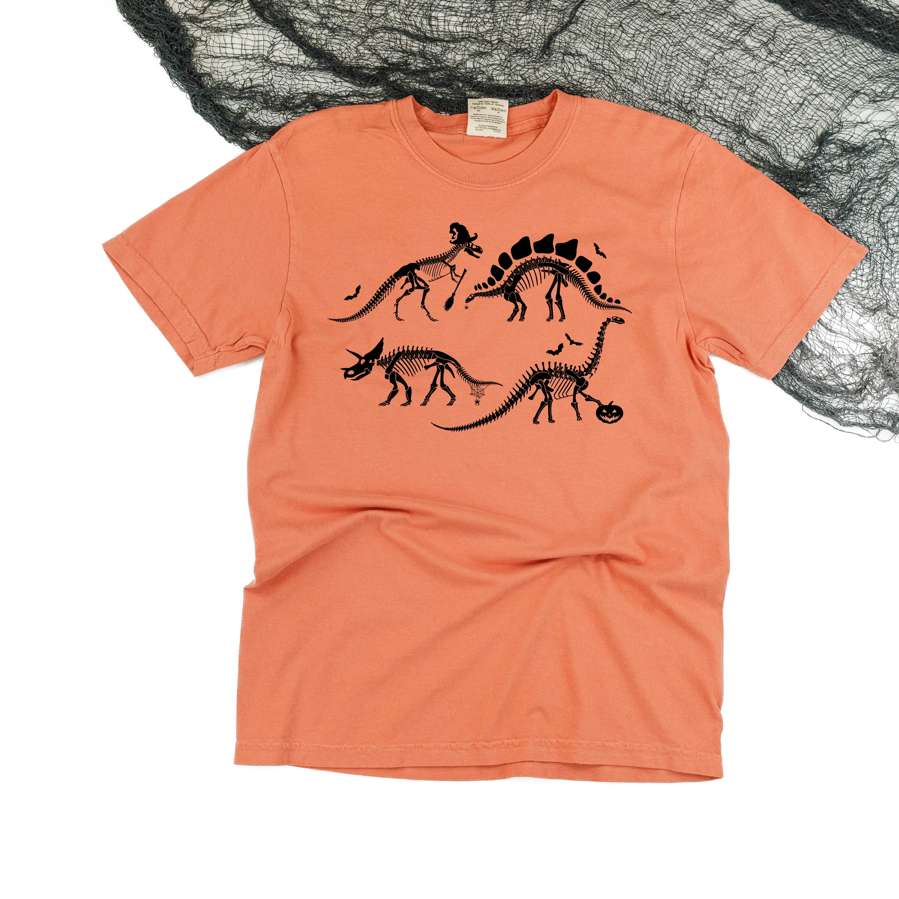 Four Dinosaur Skeletons - Comfort Colors Tee Little Mama Shirt Shop