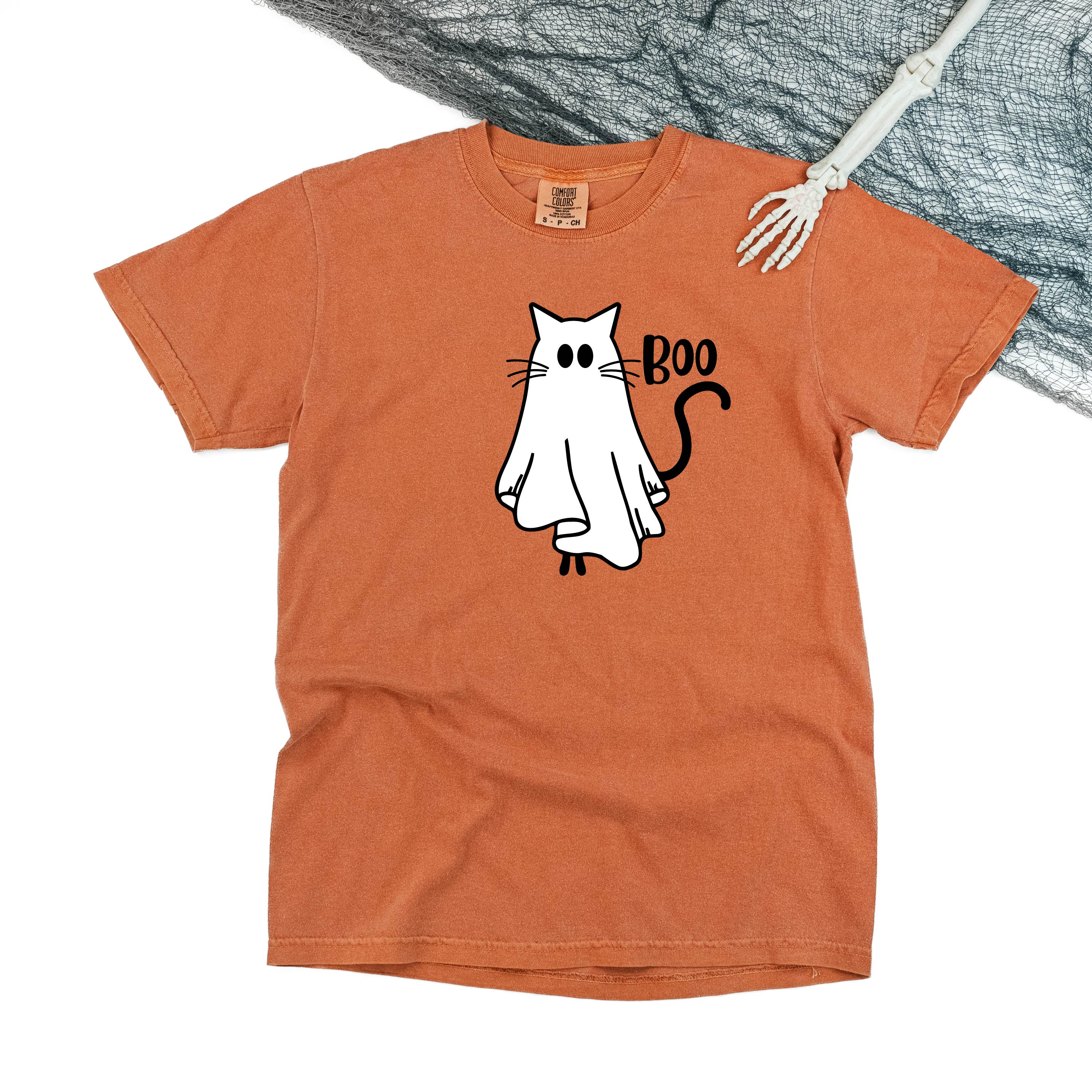 Ghost Kitty - Comfort Colors Tee Little Mama Shirt Shop