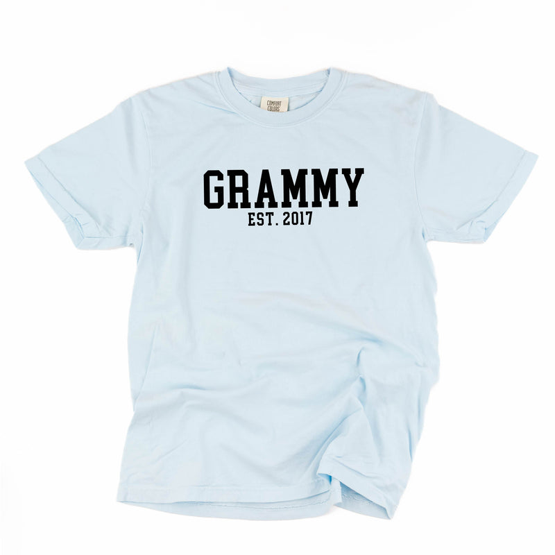 Grammy - EST. (Select Your Year) - SHORT SLEEVE COMFORT COLORS TEE