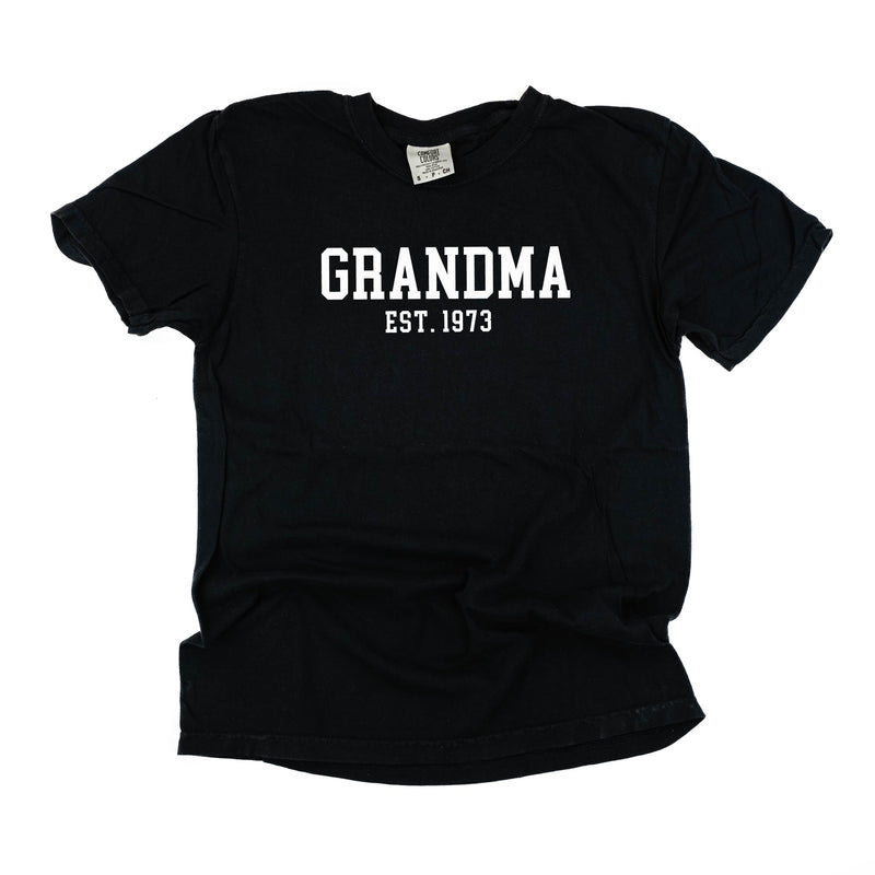 Grandma - EST. (Select Your Year) - SHORT SLEEVE COMFORT COLORS TEE