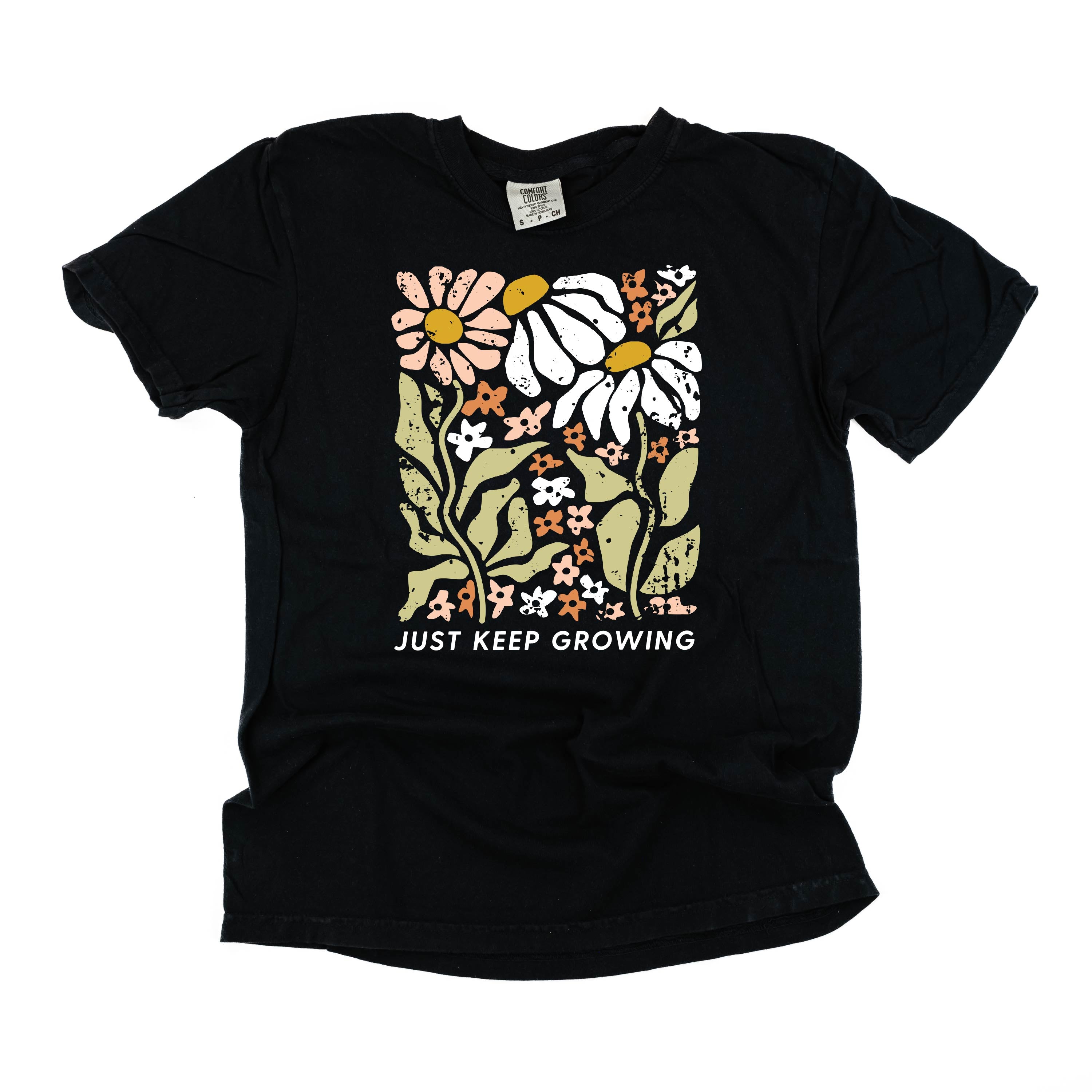 Just Keep Growing - Comfort Colors Tee Little Mama Shirt Shop
