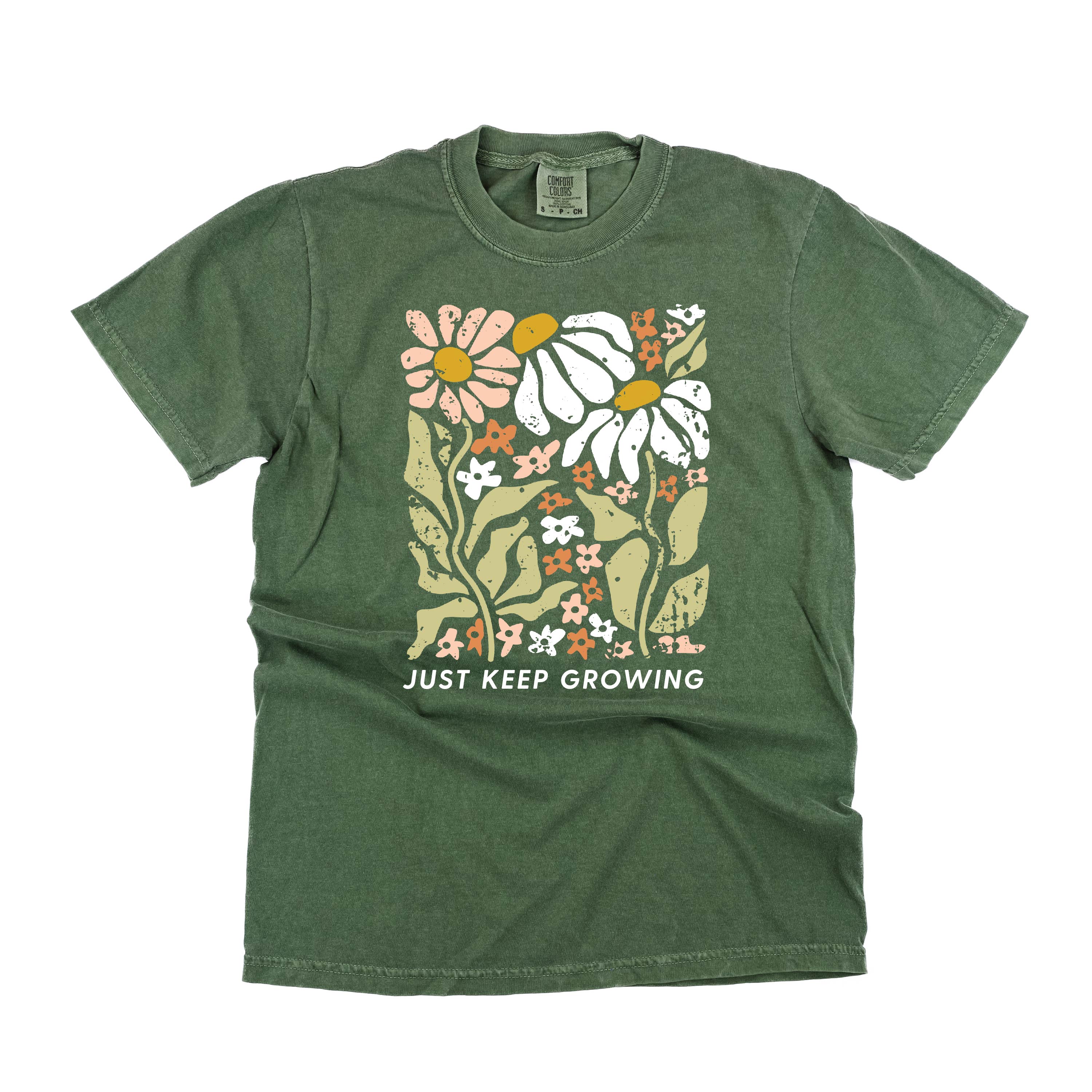 Just Keep Growing - Comfort Colors Tee Little Mama Shirt Shop