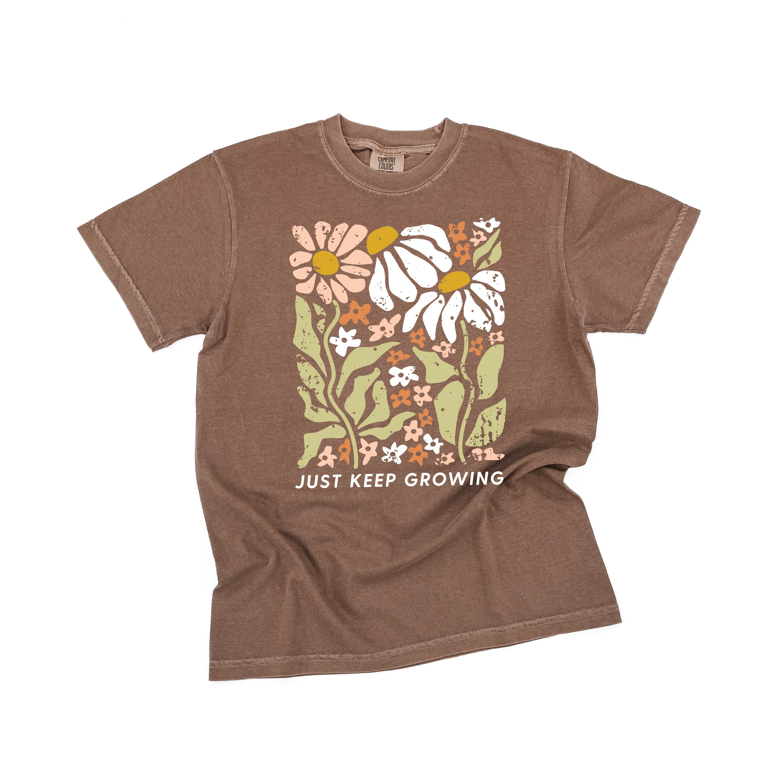 Just Keep Growing - Comfort Colors Tee Little Mama Shirt Shop