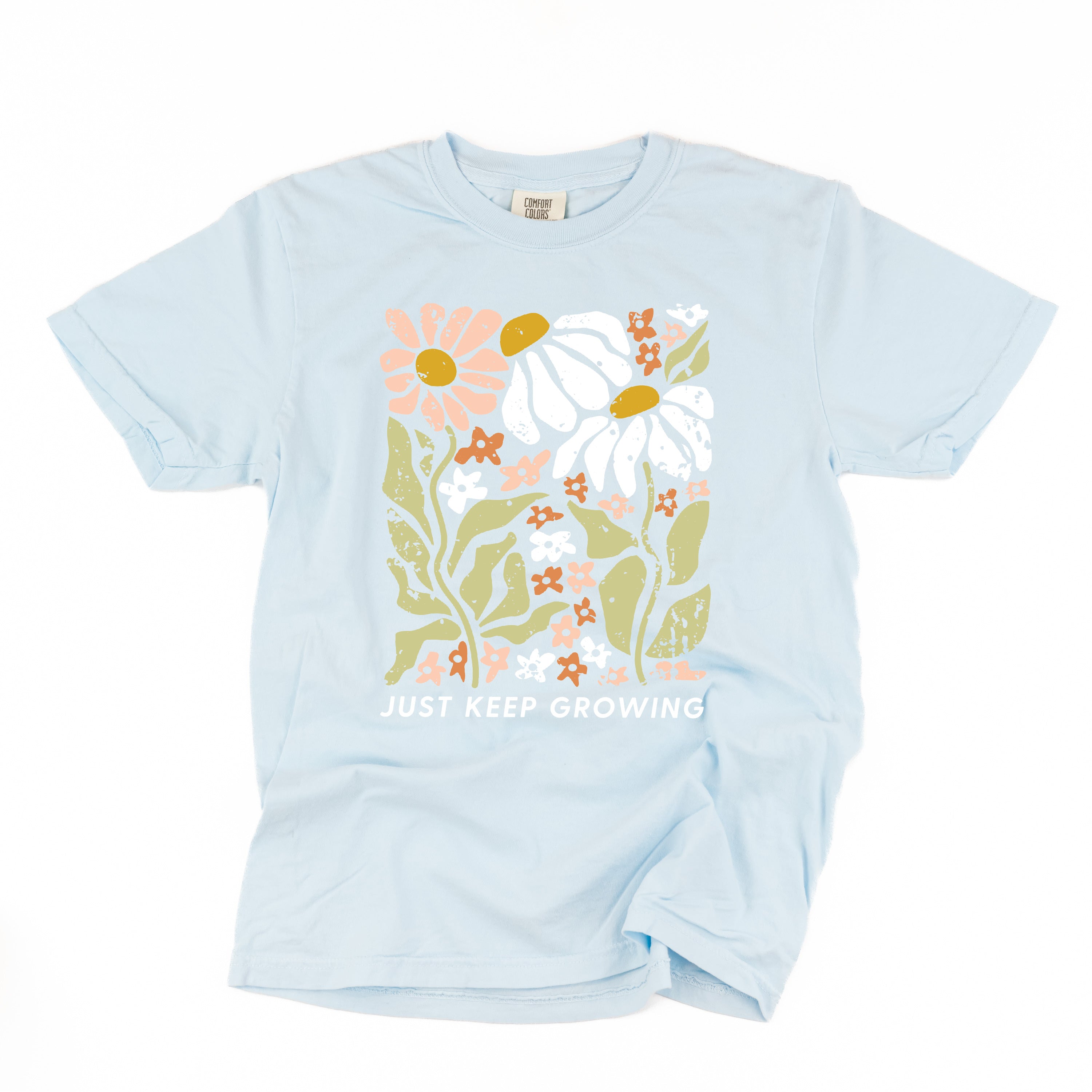 Just Keep Growing - Comfort Colors Tee Little Mama Shirt Shop