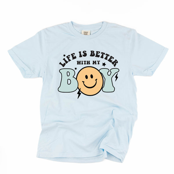 THE RETRO EDIT - Life is Better with My Boy (Singular) - SHORT SLEEVE COMFORT COLORS TEE