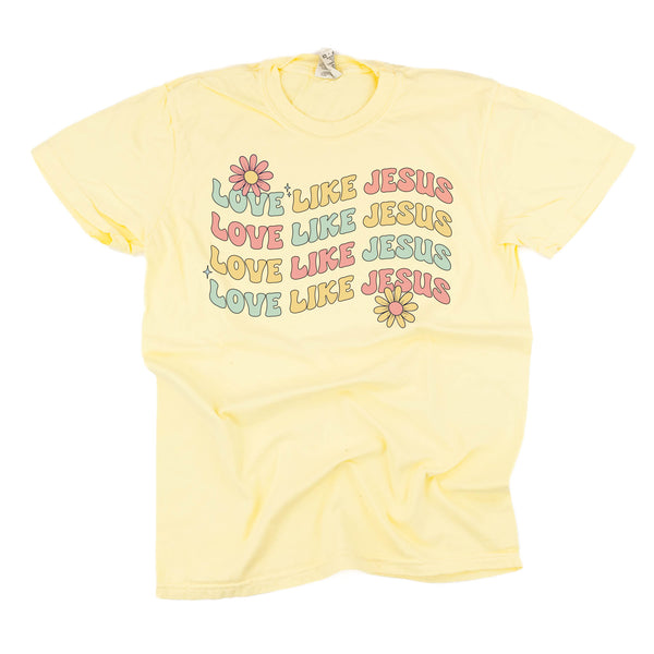 comfort_colors_short_sleeve_love_like_Jesus_girl_little_mama_shirt_shop