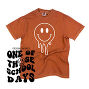 One of Those School Days - Melty Smiley (f & b) - Comfort Colors Tee Little Mama Shirt Shop