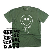 One of Those School Days - Melty Smiley (f & b) - Comfort Colors Tee Little Mama Shirt Shop