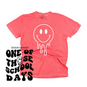 One of Those School Days - Melty Smiley (f & b) - Comfort Colors Tee Little Mama Shirt Shop