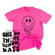 One of Those School Days - Melty Smiley (f & b) - Comfort Colors Tee Little Mama Shirt Shop