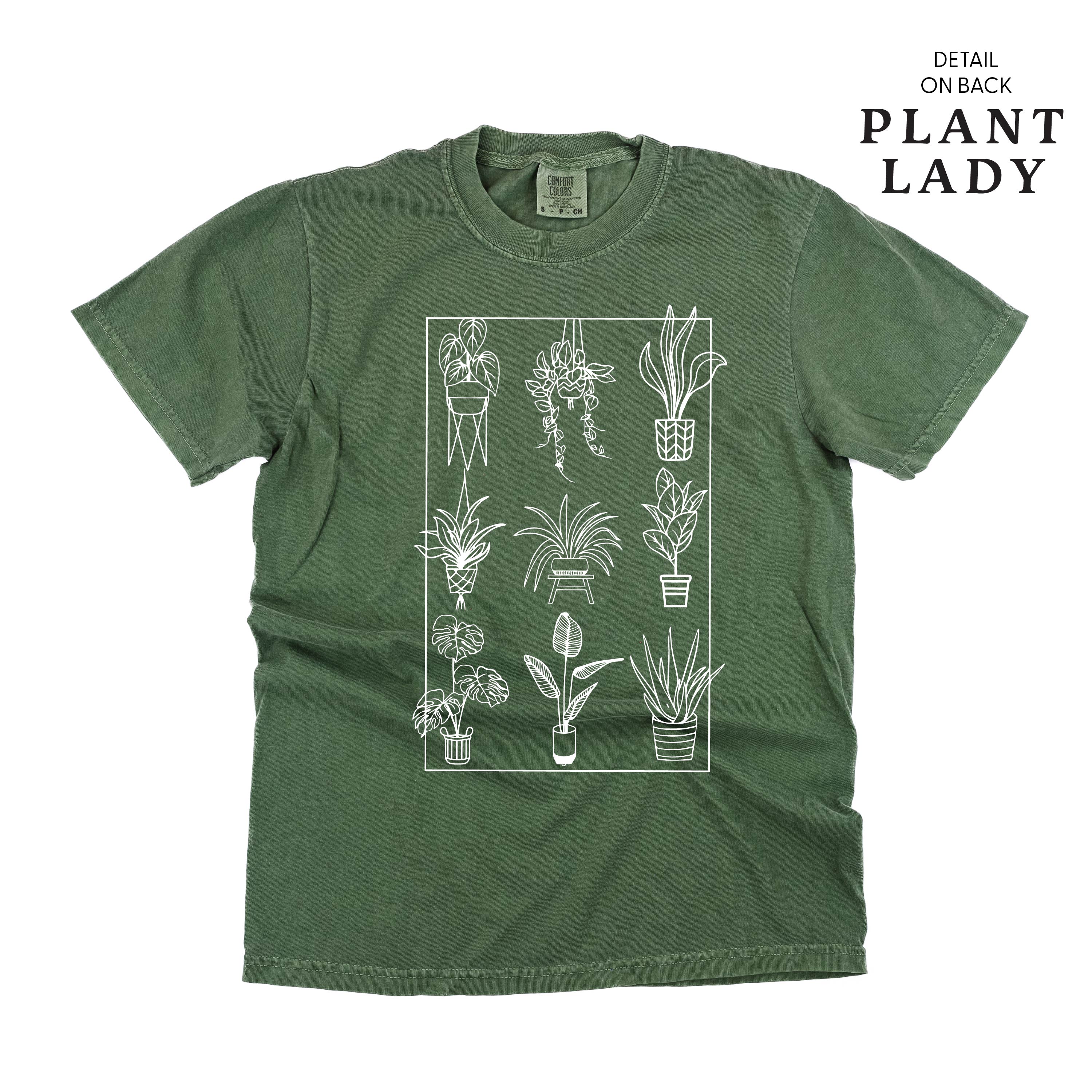 Plant Lady w/ Back Detail - Comfort Colors Tee Little Mama Shirt Shop