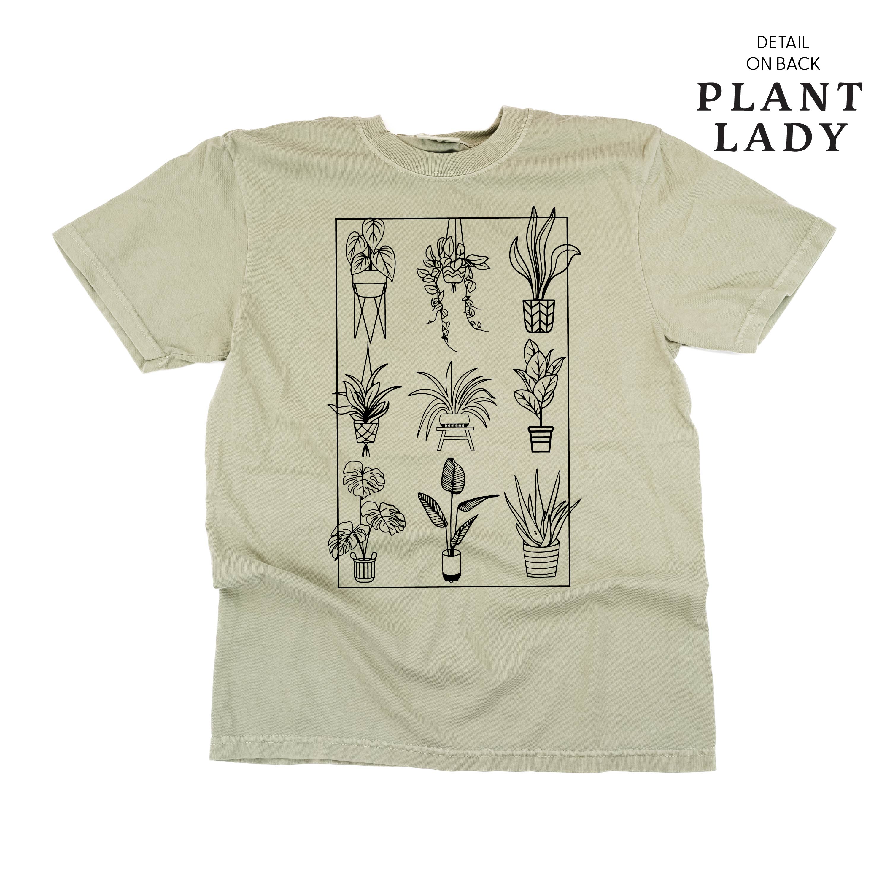 Plant Lady w/ Back Detail - Comfort Colors Tee Little Mama Shirt Shop