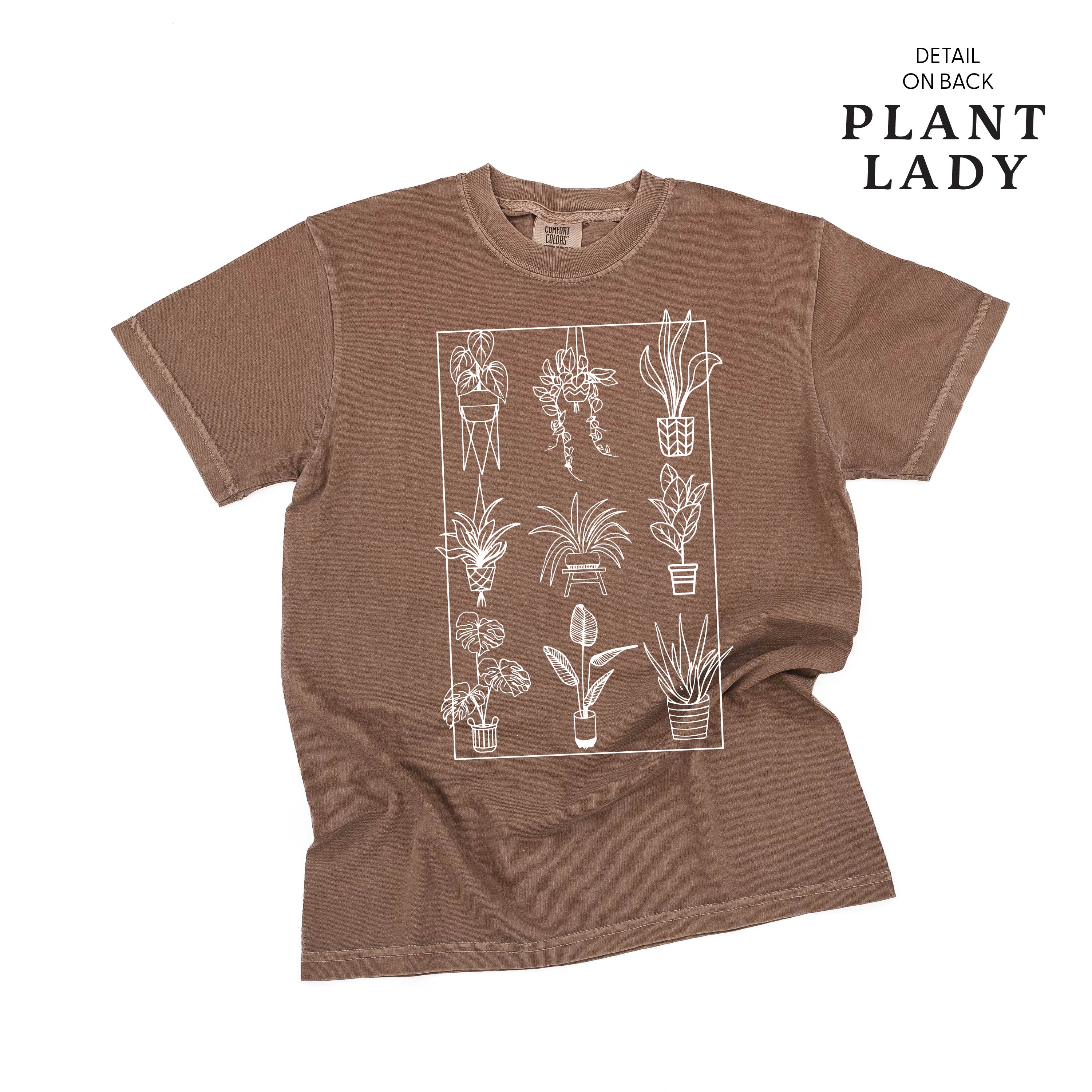 Plant Lady w/ Back Detail - Comfort Colors Tee Little Mama Shirt Shop