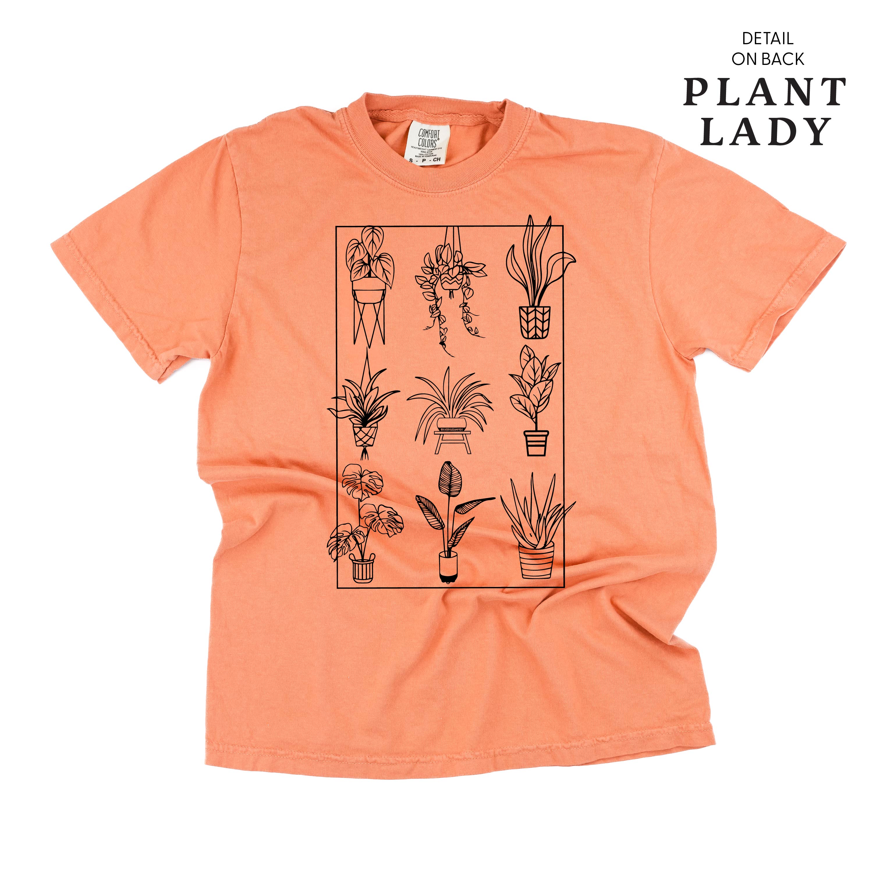 Plant Lady w/ Back Detail - Comfort Colors Tee Little Mama Shirt Shop