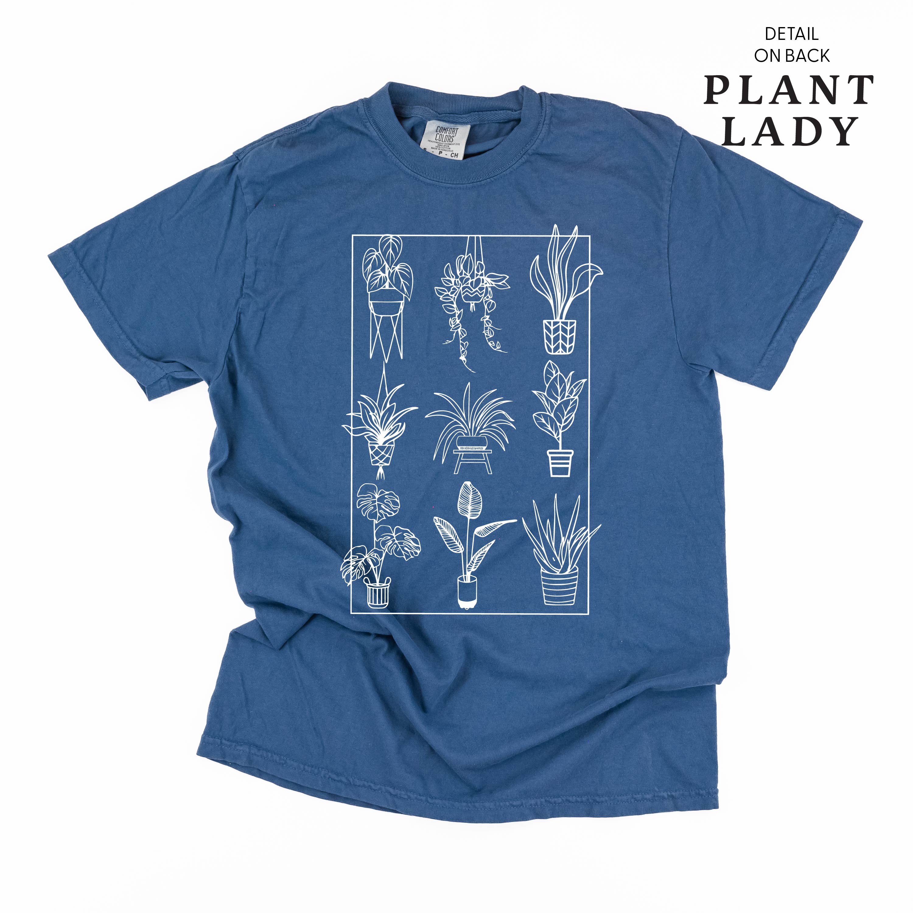 Plant Lady w/ Back Detail - Comfort Colors Tee Little Mama Shirt Shop