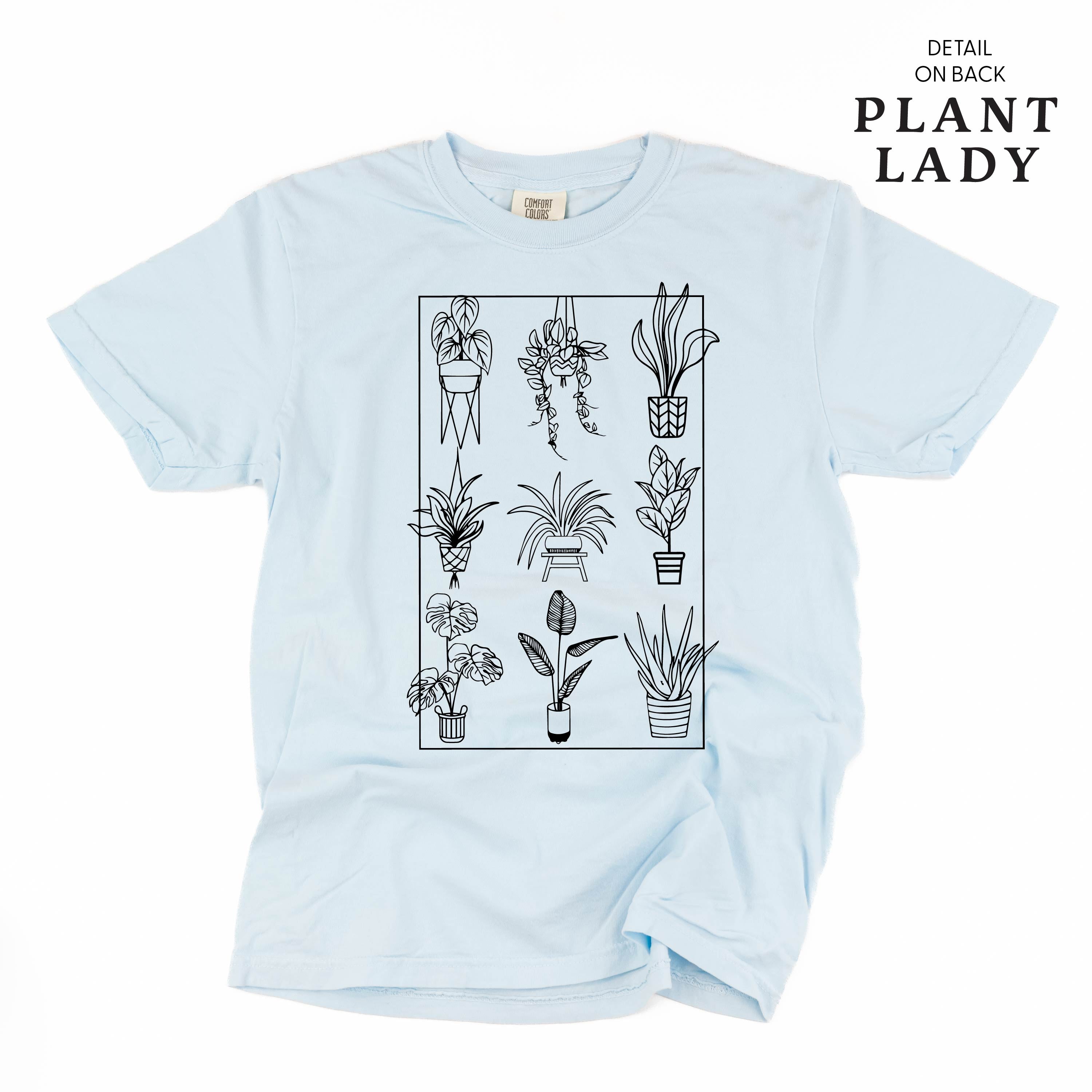 Plant Lady w/ Back Detail - Comfort Colors Tee Little Mama Shirt Shop