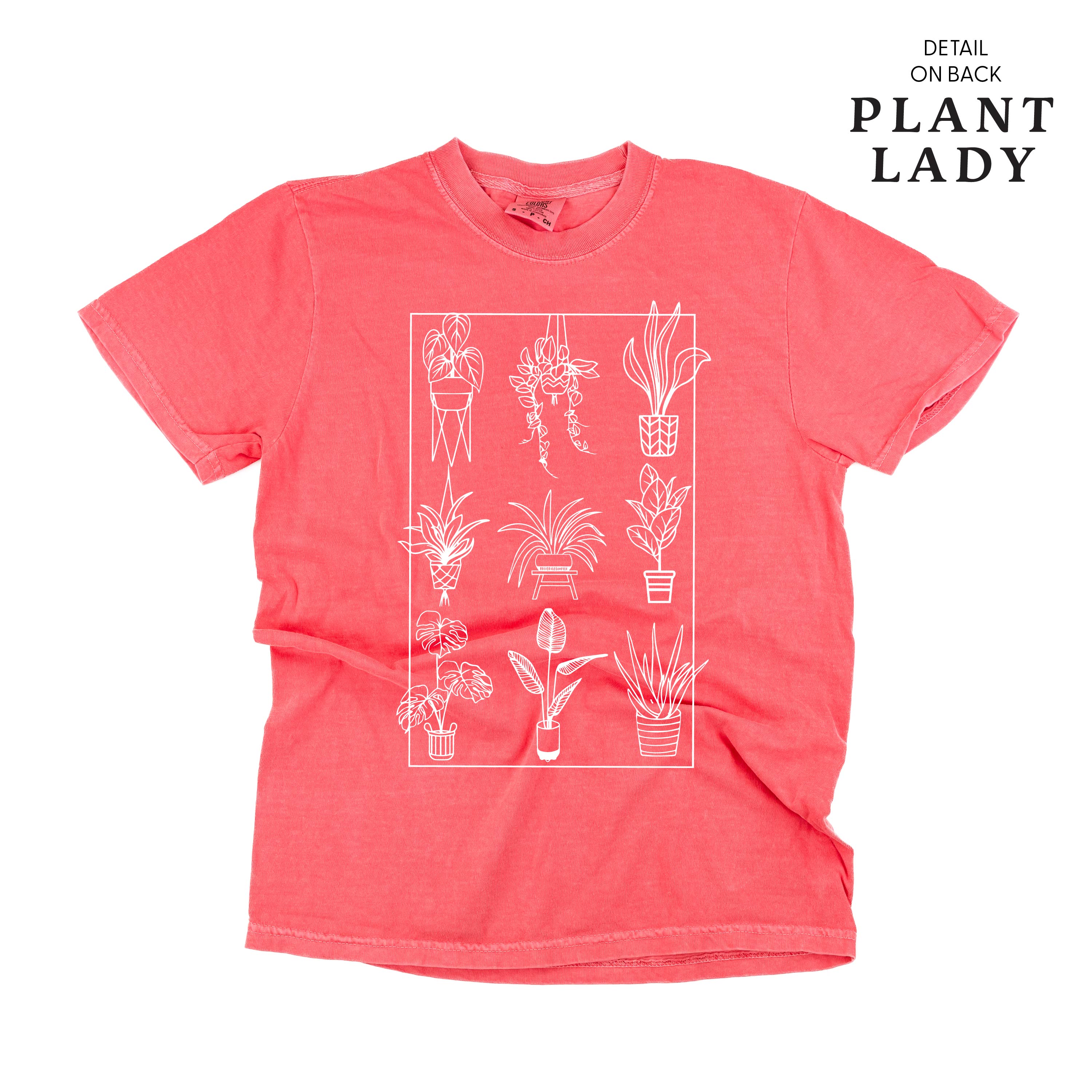 Plant Lady w/ Back Detail - Comfort Colors Tee Little Mama Shirt Shop