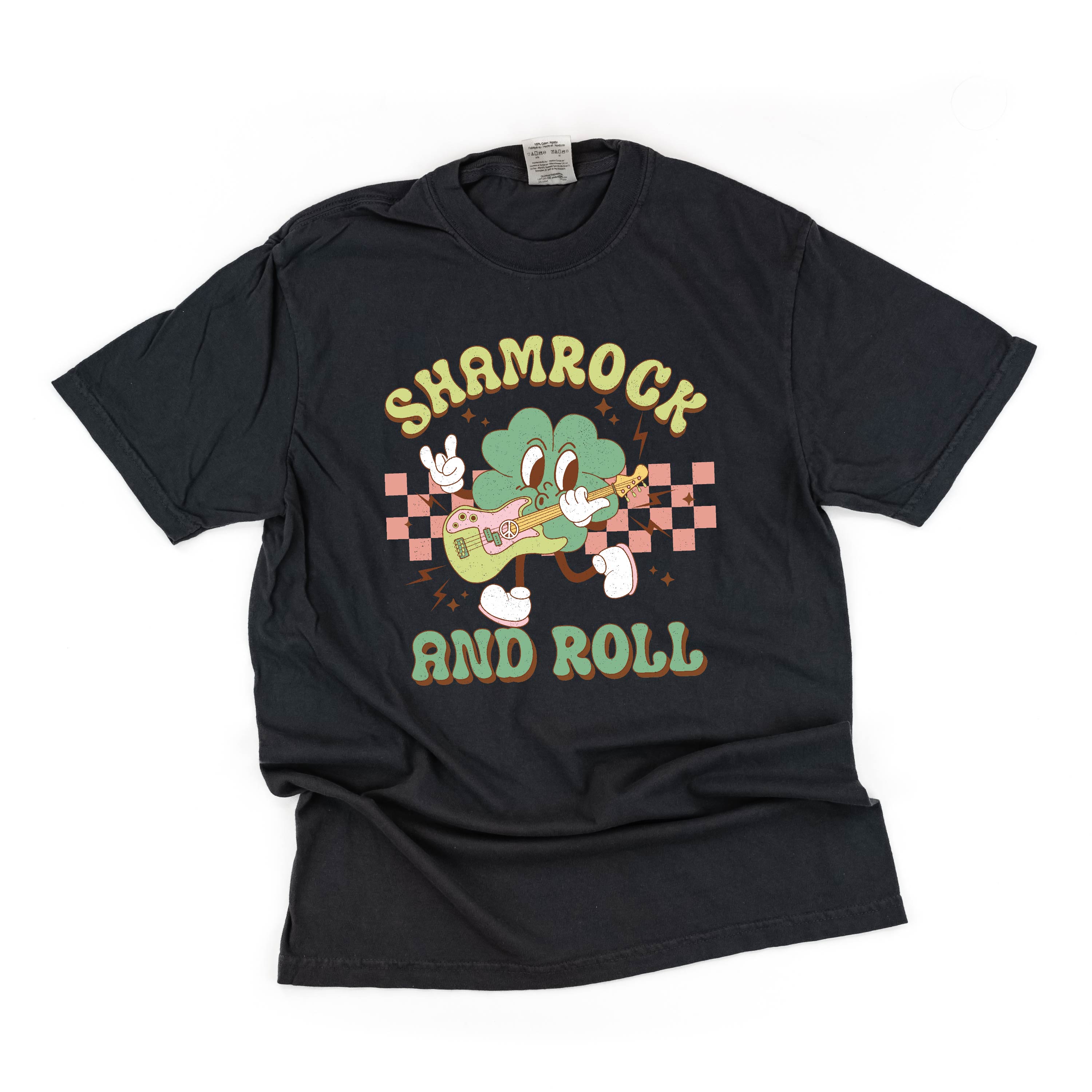 Rock N Roll Shamrock - Comfort Colors Tee Little Mama Shirt Shop