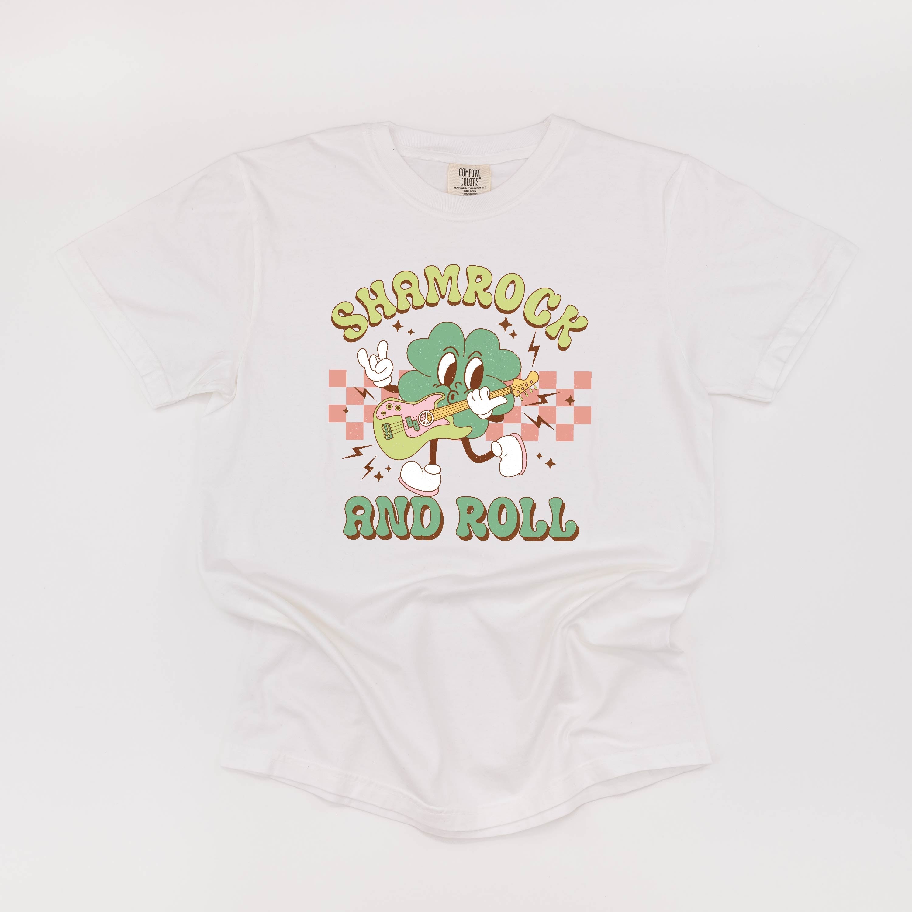 Rock N Roll Shamrock - Comfort Colors Tee Little Mama Shirt Shop