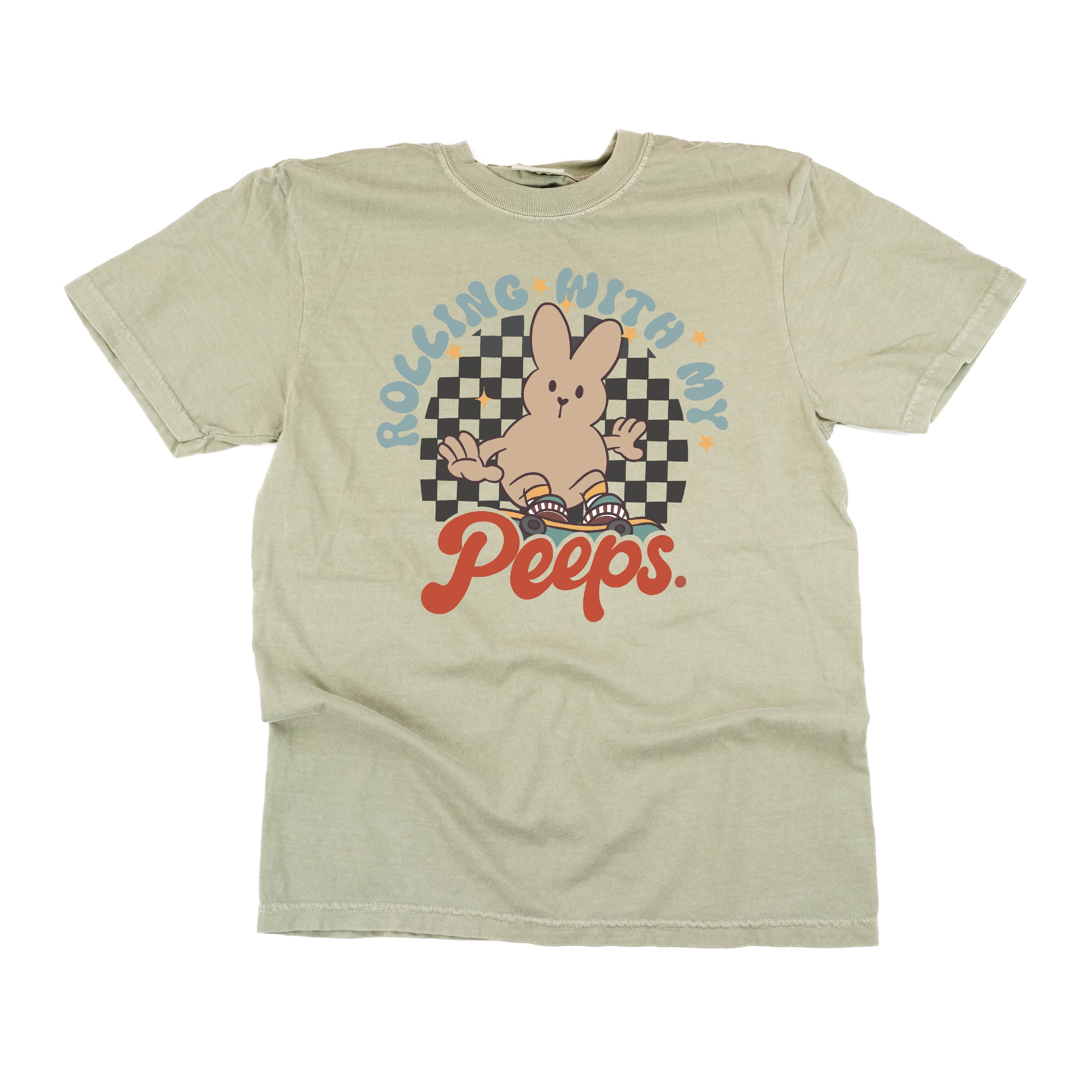 Rolling With My Peeps - Comfort Colors Tee Little Mama Shirt Shop