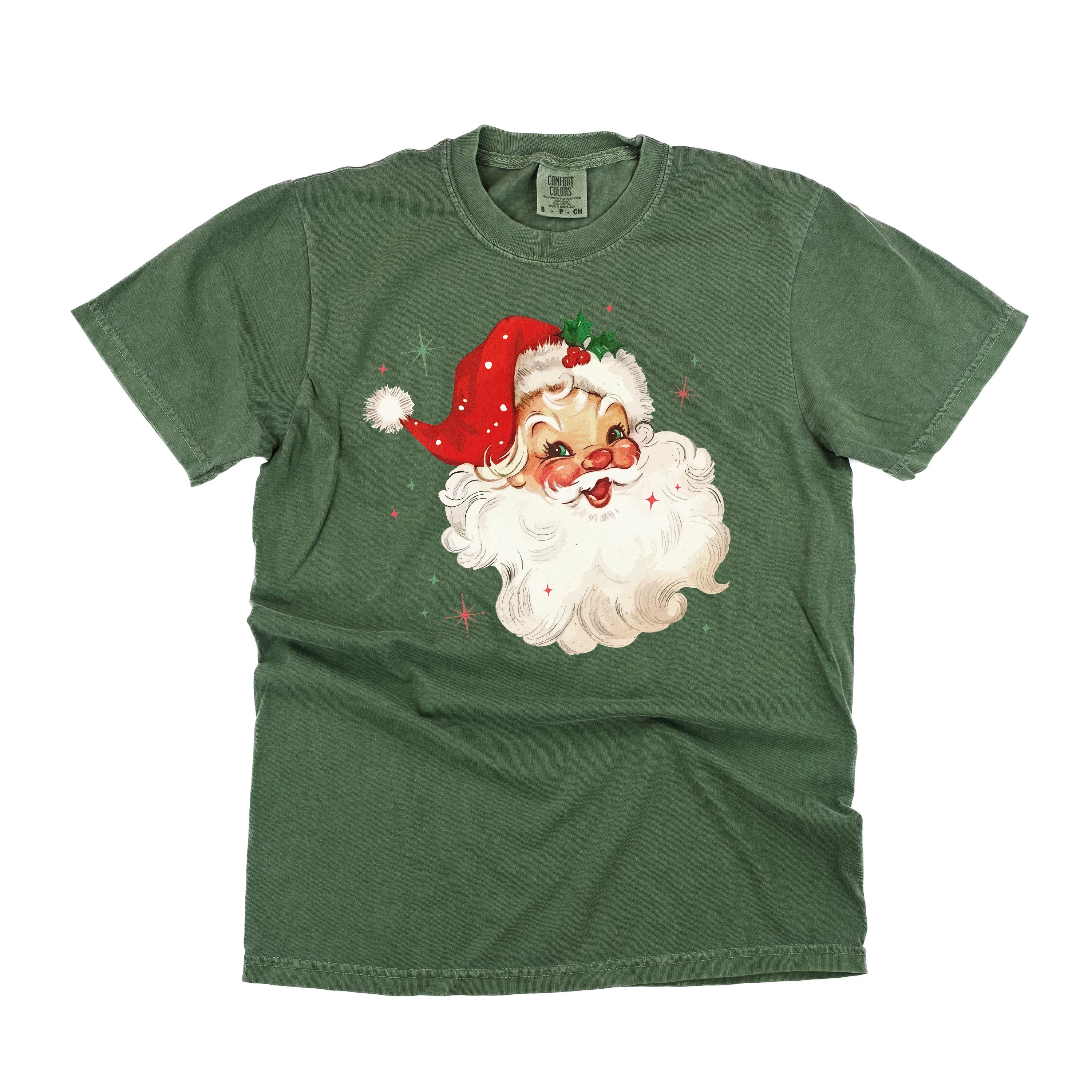 Watercolor Santa - Comfort Colors Tee Little Mama Shirt Shop