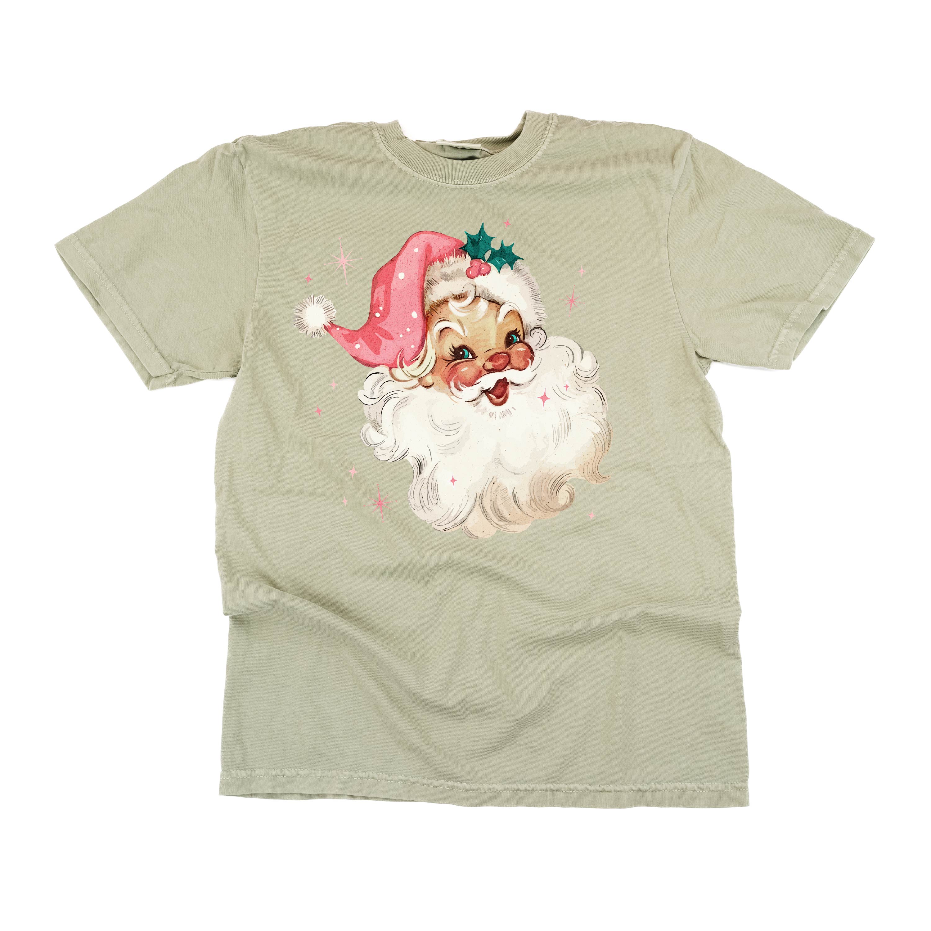 Watercolor Santa - Comfort Colors Tee Little Mama Shirt Shop