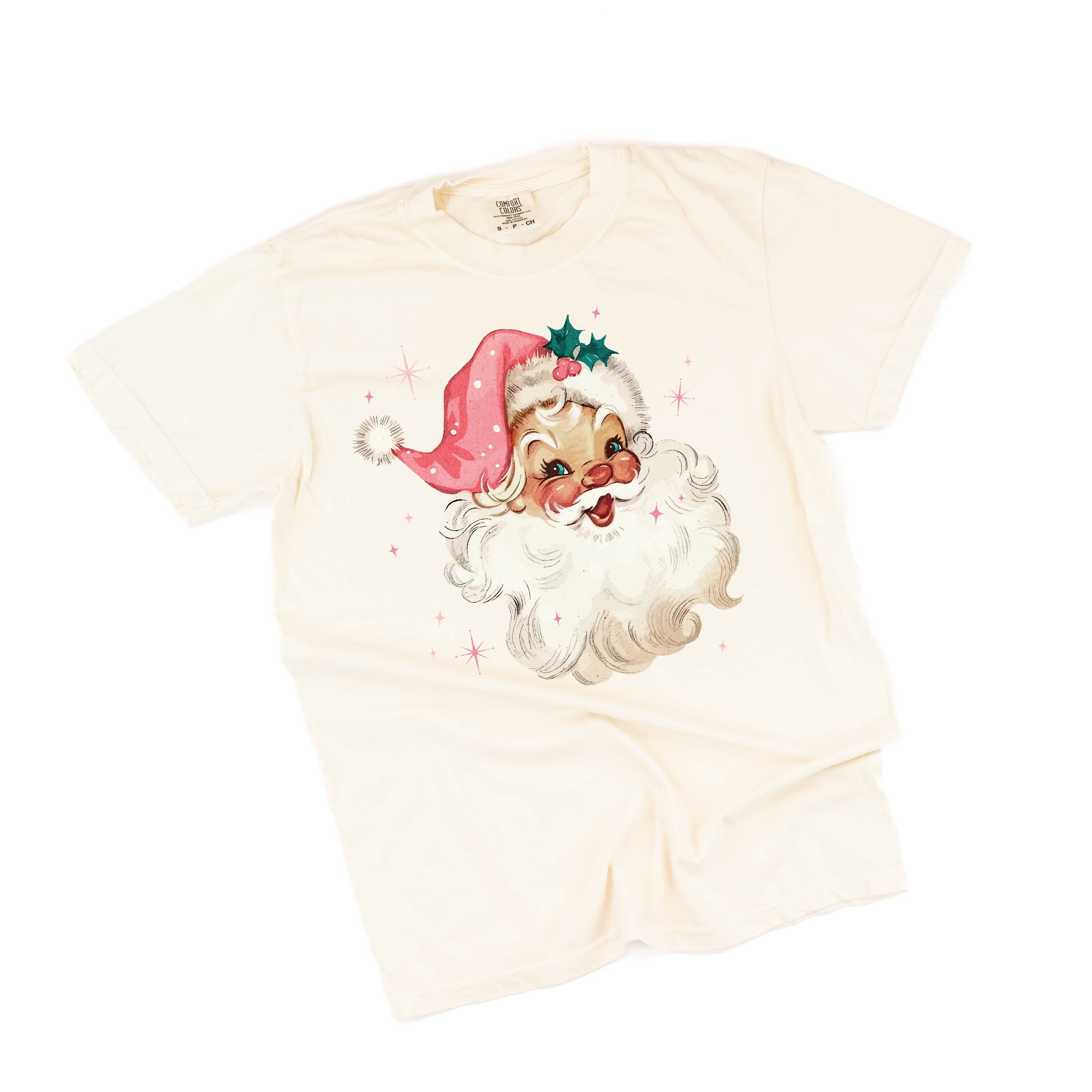 Watercolor Santa - Comfort Colors Tee Little Mama Shirt Shop