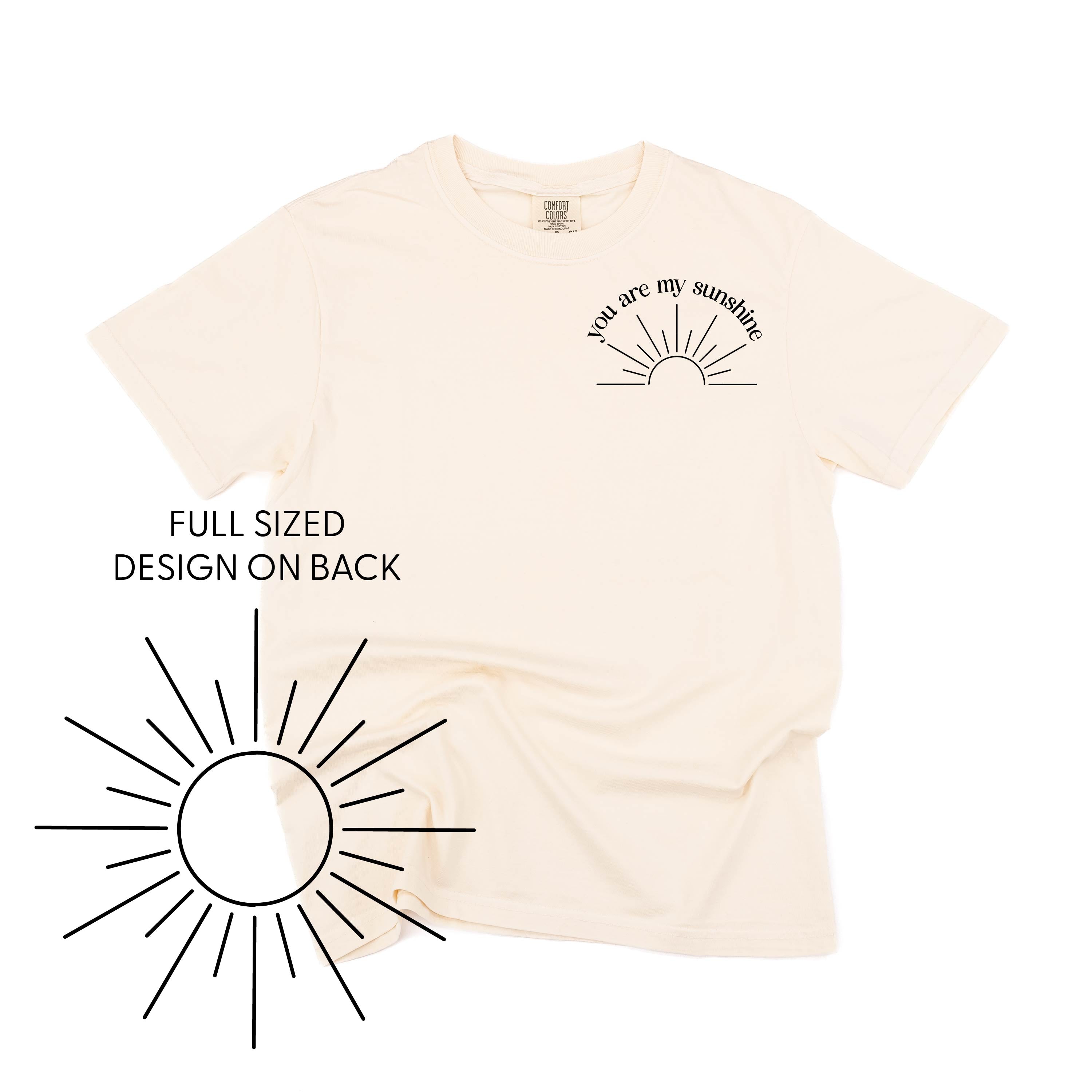  Full Sun on Back - SHORT SLEEVE COMFORT COLORS TEE Little Mama Shirt Shop