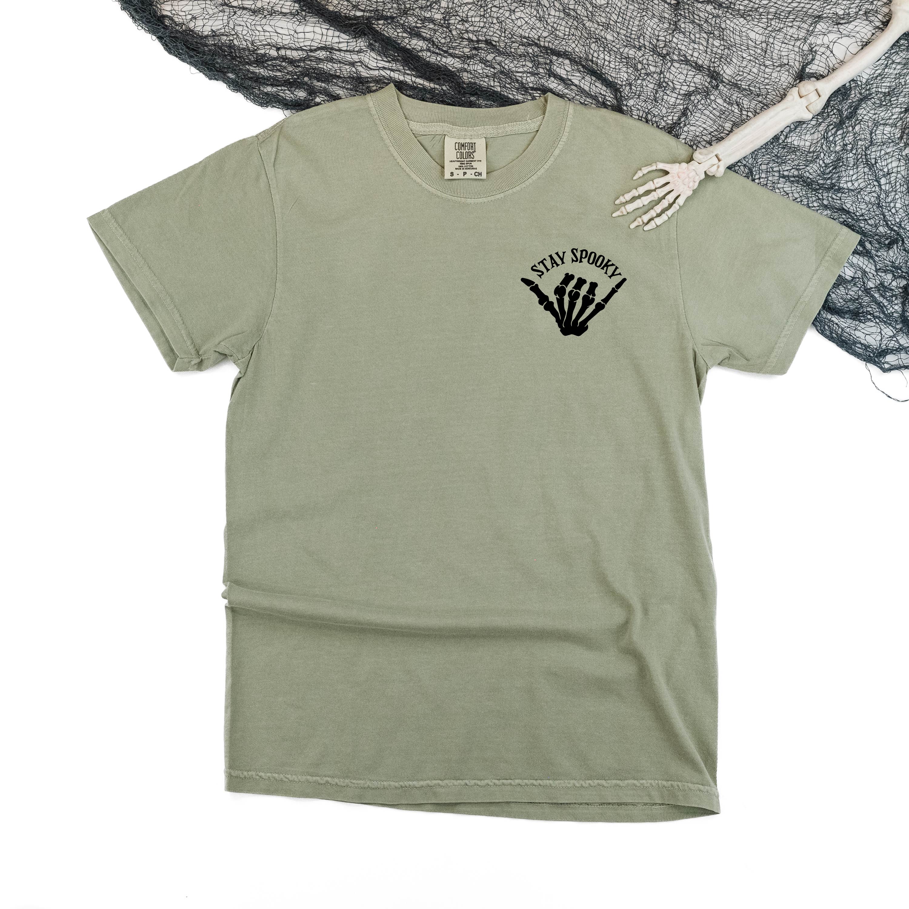 Stay Spooky Skelly Hand - Comfort Colors Tee Little Mama Shirt Shop