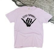 Stay Spooky Skelly Hand - Comfort Colors Tee Little Mama Shirt Shop
