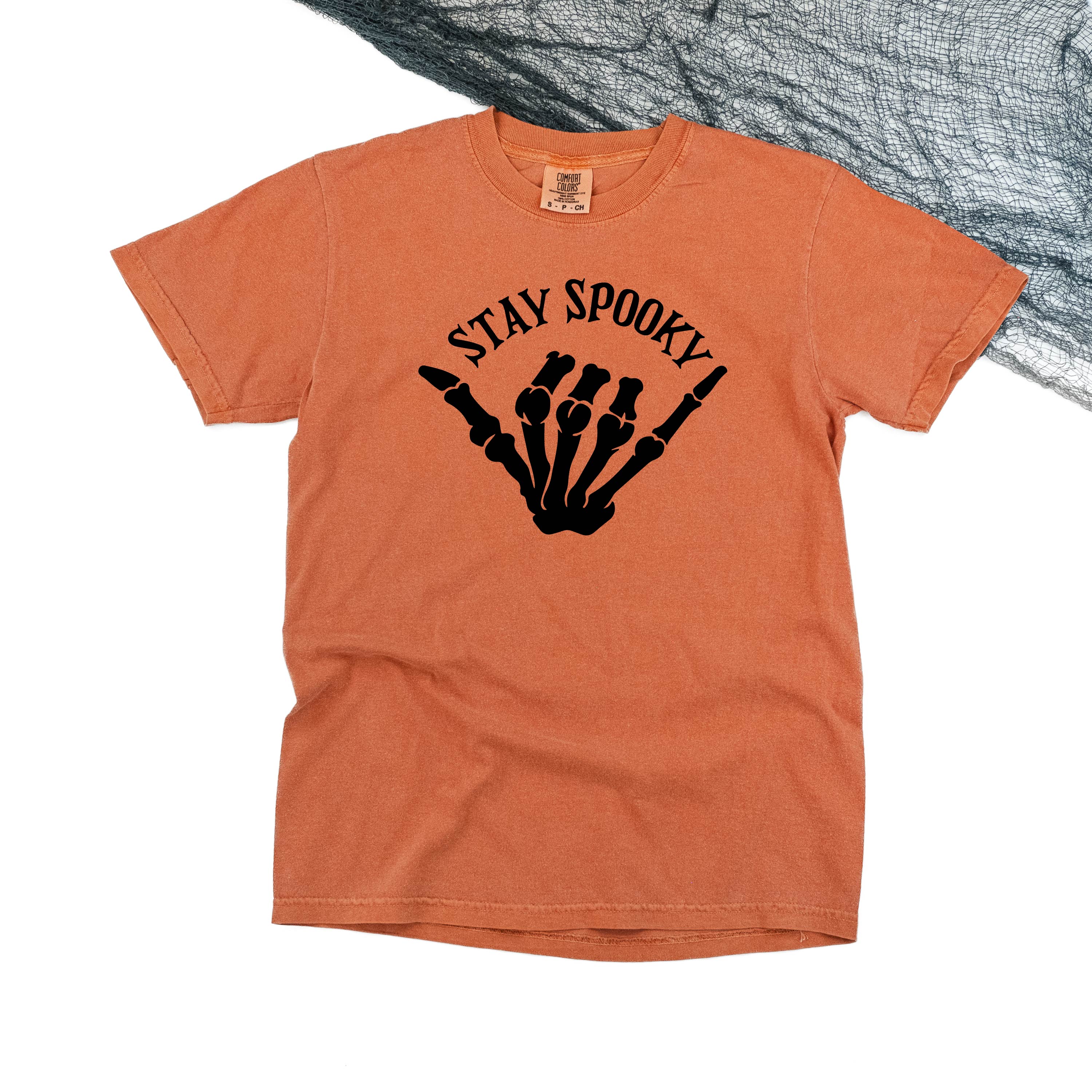 Stay Spooky Skelly Hand - Comfort Colors Tee Little Mama Shirt Shop