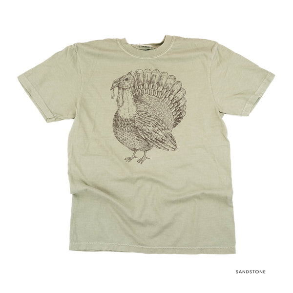 Thanksgiving Turkey Sketch - Comfort Colors Tee