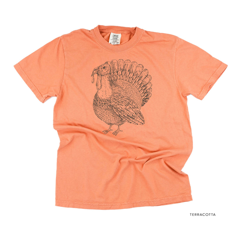 Thanksgiving Turkey Sketch - Comfort Colors Tee