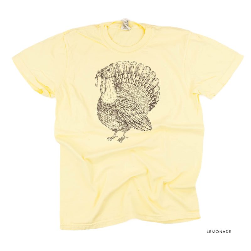 Thanksgiving Turkey Sketch - Comfort Colors Tee