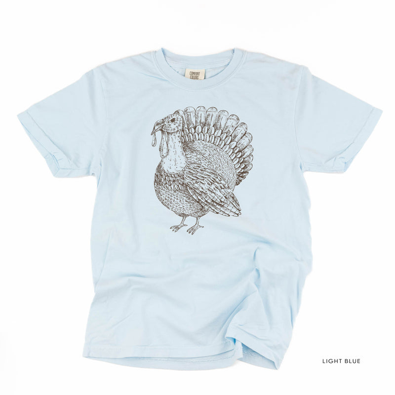 Thanksgiving Turkey Sketch - Comfort Colors Tee