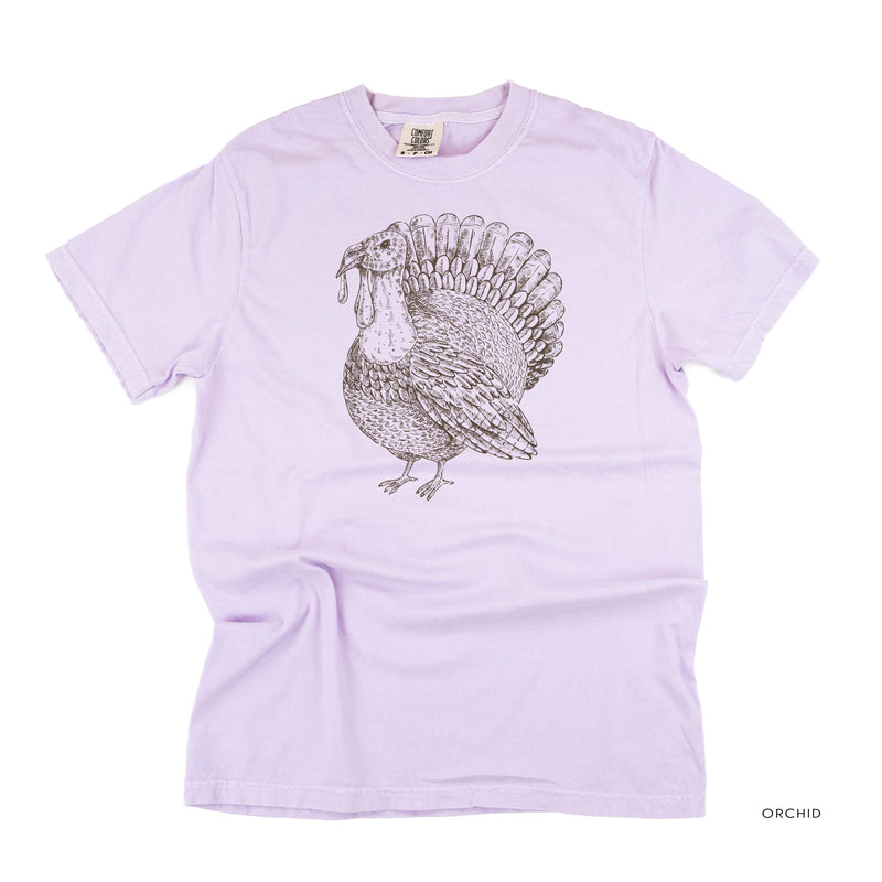 Thanksgiving Turkey Sketch - Comfort Colors Tee