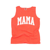 Mama - Varsity Outline - Comfort Colors Tank Little Mama Shirt Shop LLC