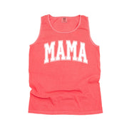 Mama - Varsity Outline - Comfort Colors Tank Little Mama Shirt Shop LLC