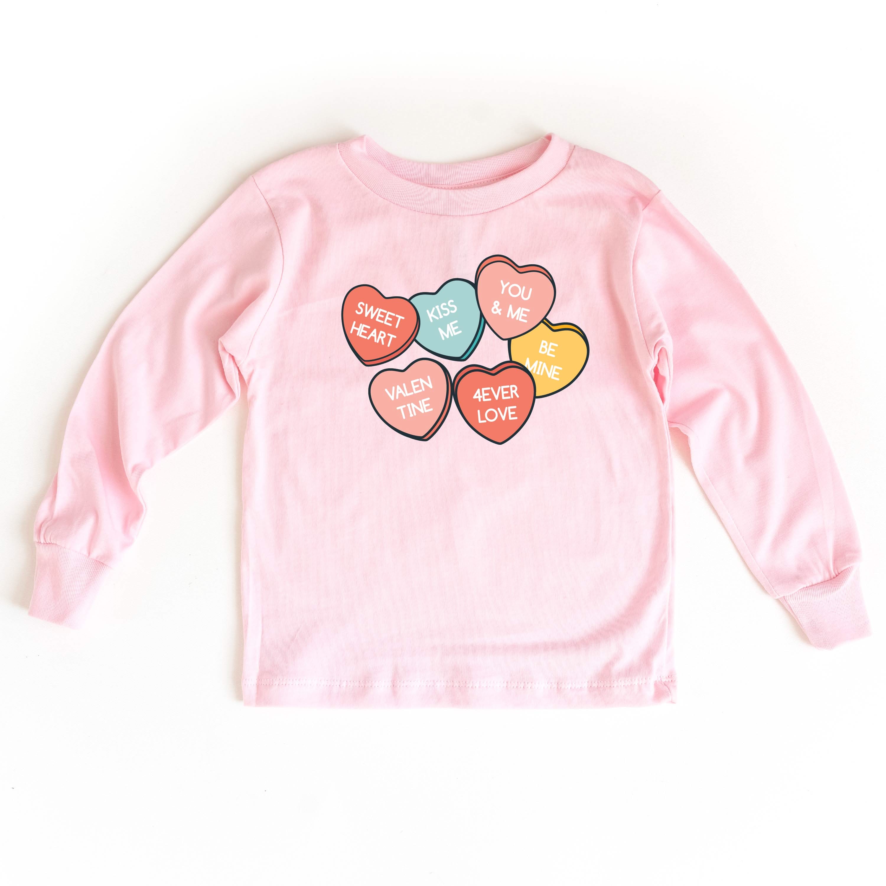 conversation_hearts_long_sleeve_pink_sleeves_little_mama_shirt_shop