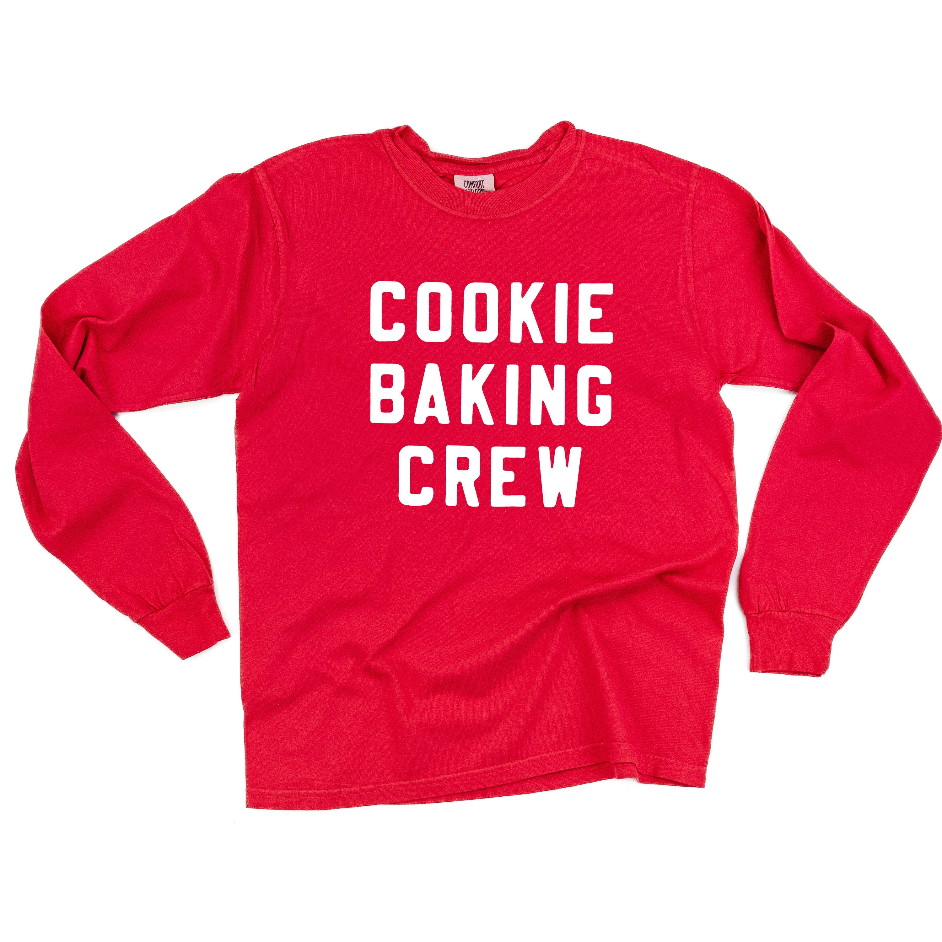 Cookie Baking Crew - Block Font - LONG SLEEVE Comfort Colors Tee Little Mama Shirt Shop