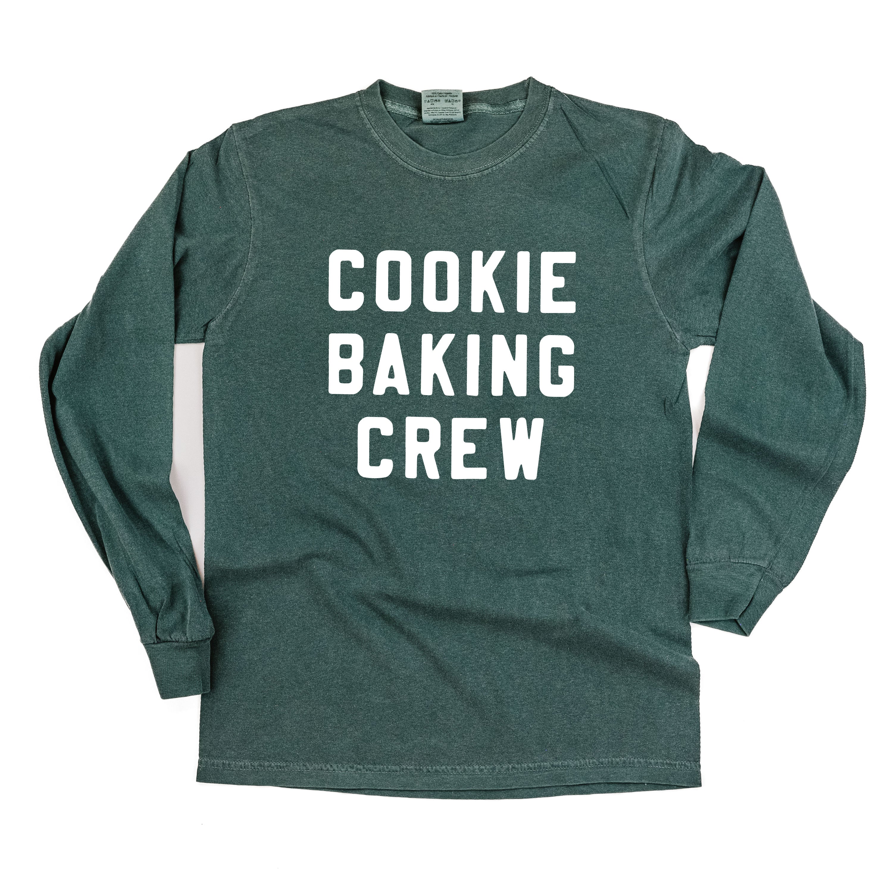 Cookie Baking Crew - Block Font - LONG SLEEVE Comfort Colors Tee Little Mama Shirt Shop