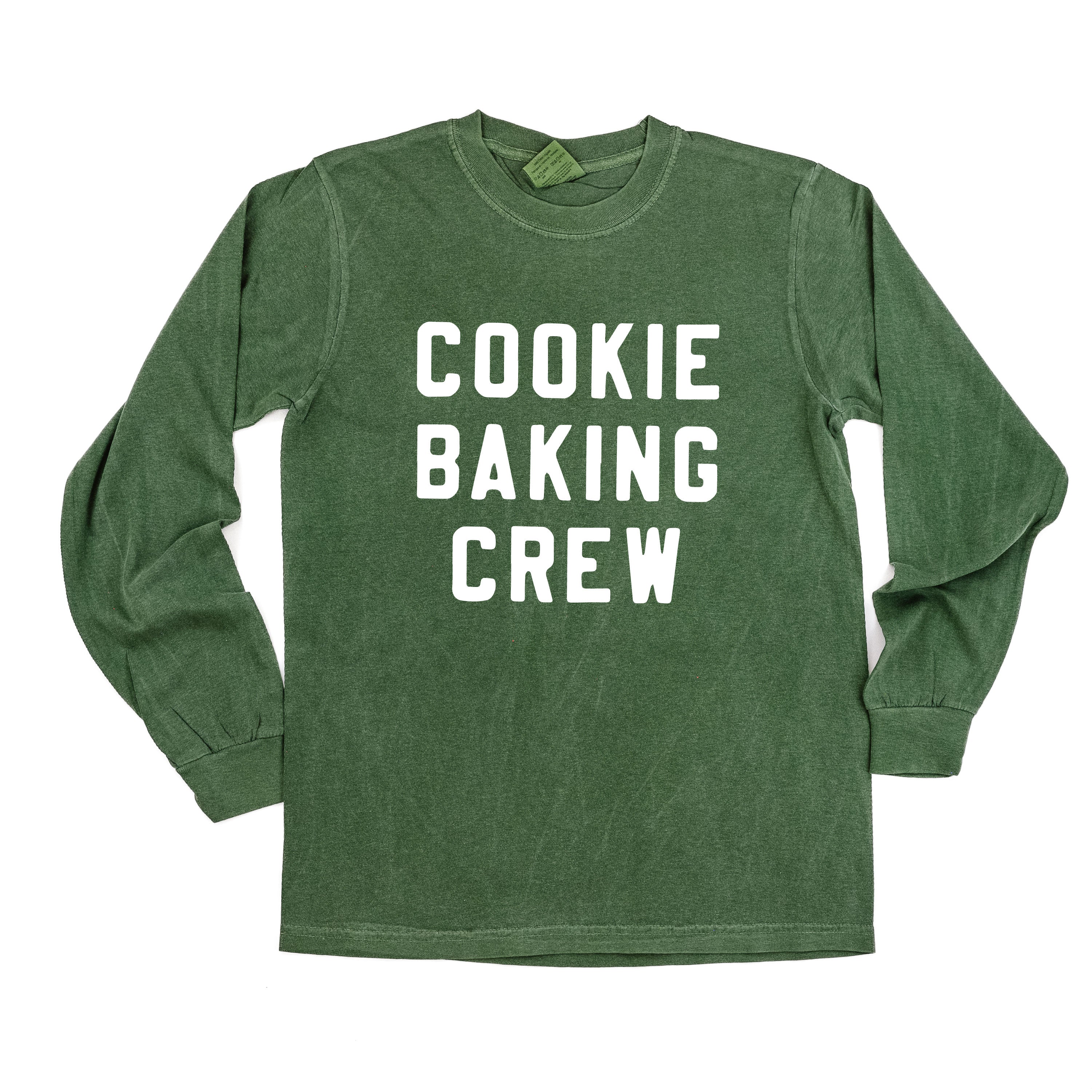 Cookie Baking Crew - Block Font - LONG SLEEVE Comfort Colors Tee Little Mama Shirt Shop