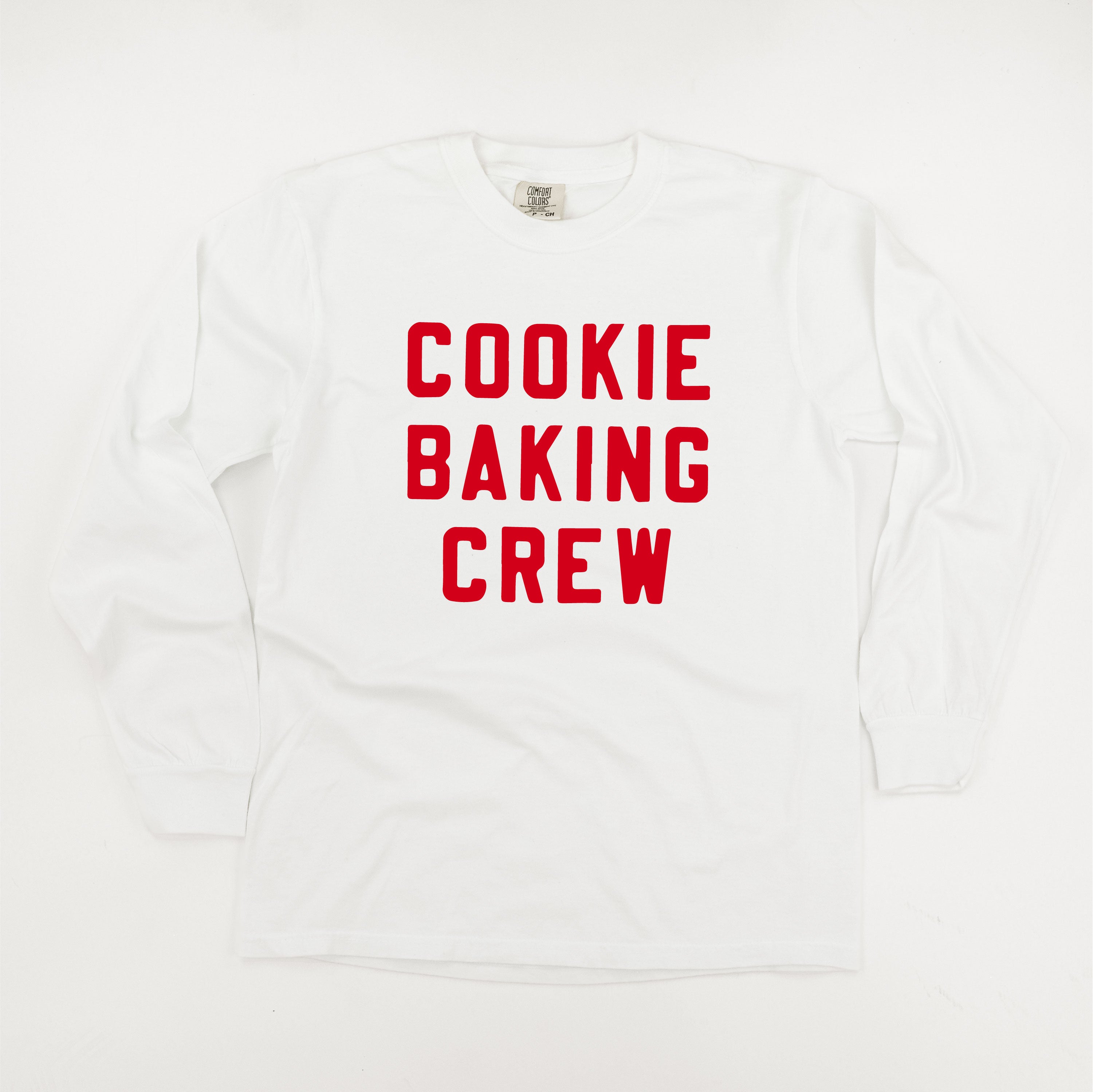 Cookie Baking Crew - Block Font - LONG SLEEVE Comfort Colors Tee Little Mama Shirt Shop