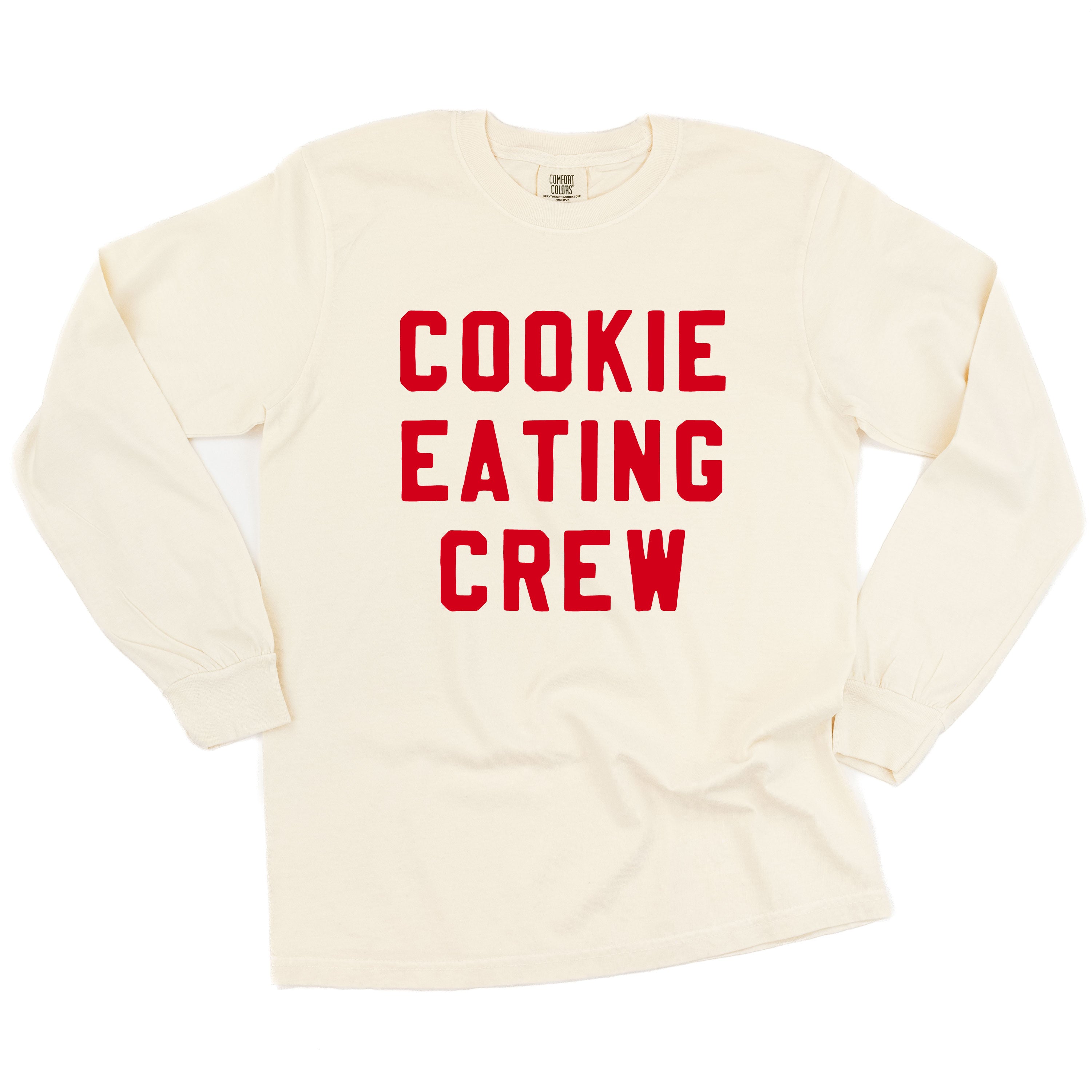 Cookie Eating Crew - Block Font - LONG SLEEVE Comfort Colors Tee Little Mama Shirt Shop